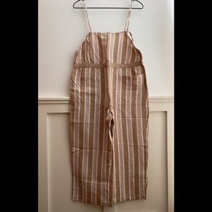 Madewell overall striped jumpsuit